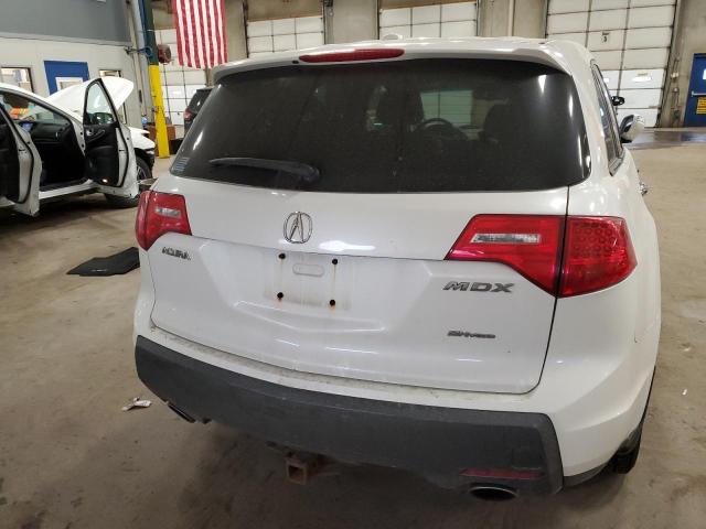 2HNYD28229H528506 - 2009 ACURA MDX WHITE photo 6