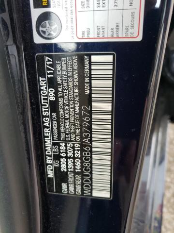 WDDUG8GB6JA379672 - 2018 MERCEDES-BENZ S 560 4MATIC BLUE photo 12