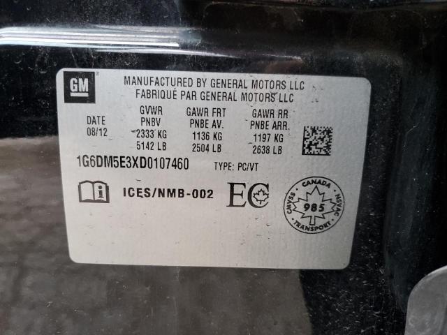 1G6DM5E3XD0107460 - 2013 CADILLAC CTS PERFORMANCE COLLECTION Siyah fotoğraf 12