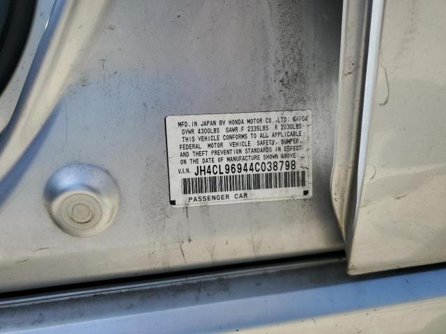 JH4CL96944C038798 - 2004 ACURA TSX SILVER photo 12