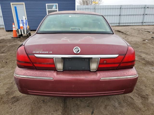 2MEFM74W44X674969 - 2004 MERCURY GRAND MARQ GS MAROON photo 6