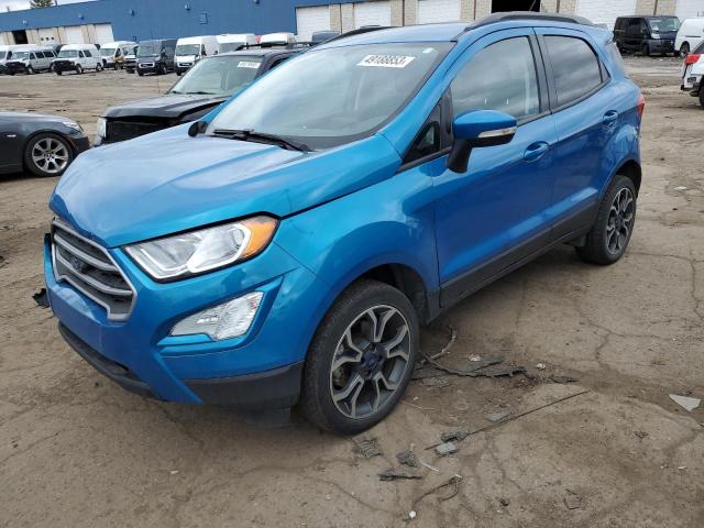 MAJ6P1UL1JC249025 - 2018 FORD ECOSPORT SE BLUE photo 1