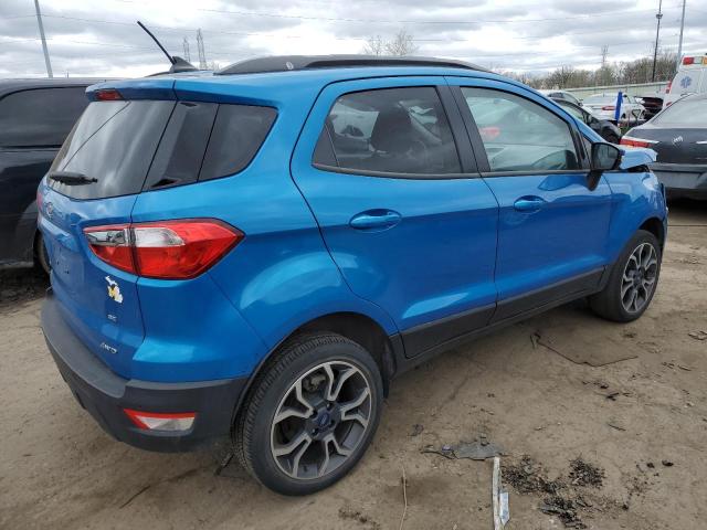 MAJ6P1UL1JC249025 - 2018 FORD ECOSPORT SE BLUE photo 3