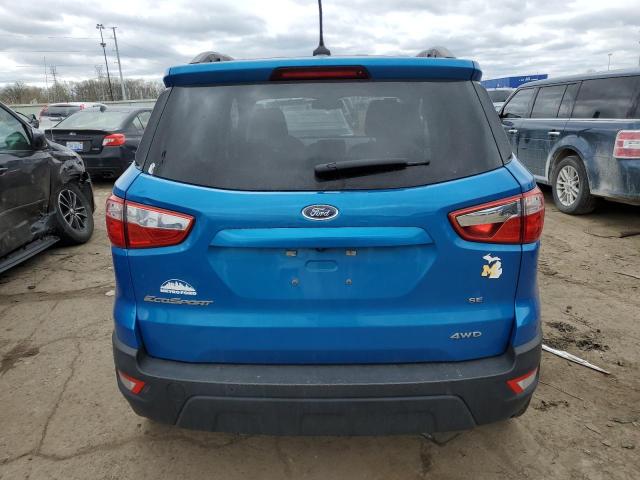 MAJ6P1UL1JC249025 - 2018 FORD ECOSPORT SE BLUE photo 6