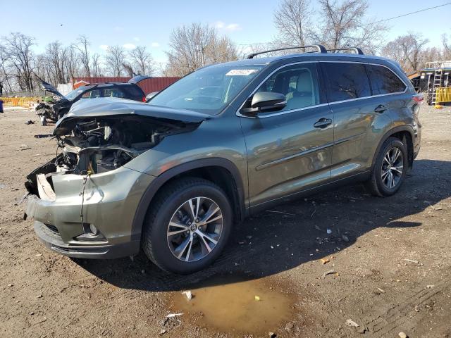 5TDJKRFH0GS295169 - 2016 TOYOTA HIGHLANDER XLE GRAY photo 1