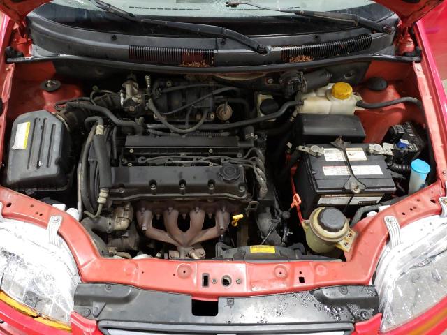 KL1TD52665B493444 - 2005 CHEVROLET AVEO BASE RED photo 11