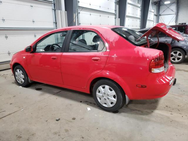 KL1TD52665B493444 - 2005 CHEVROLET AVEO BASE RED photo 2