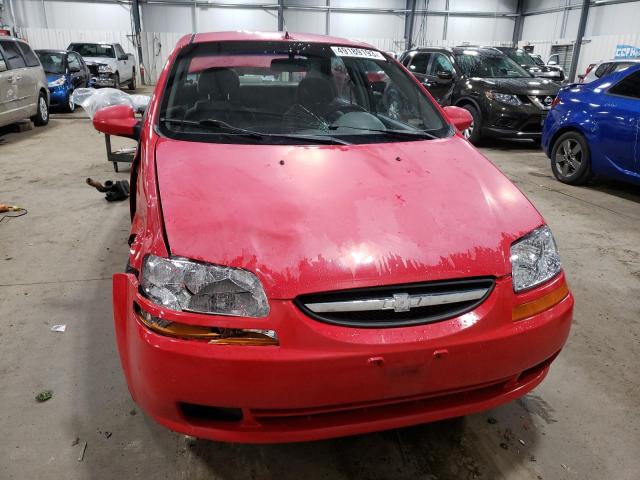 KL1TD52665B493444 - 2005 CHEVROLET AVEO BASE RED photo 5