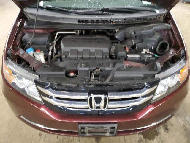 5FNRL5H62GB046834 - 2016 HONDA ODYSSEY EXL BURGUNDY photo 12