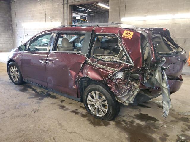 5FNRL5H62GB046834 - 2016 HONDA ODYSSEY EXL BURGUNDY photo 2