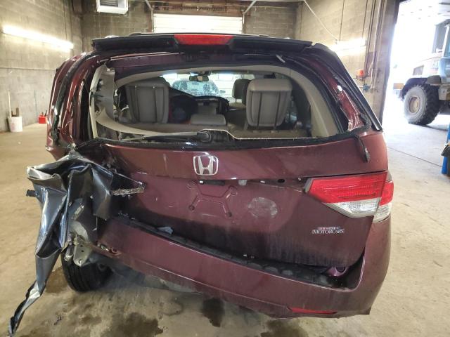 5FNRL5H62GB046834 - 2016 HONDA ODYSSEY EXL BURGUNDY photo 6