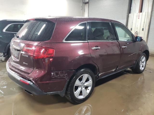 2HNYD2H41AH529040 - 2010 ACURA MDX TECHNOLOGY BURGUNDY photo 3