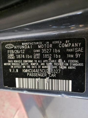 KMHCU4AE5CU235327 - 2012 HYUNDAI ACCENT GLS GRAY photo 13