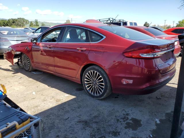 3FA6P0PUXHR277108 - 2017 FORD FUSION SE PHEV RED photo 2