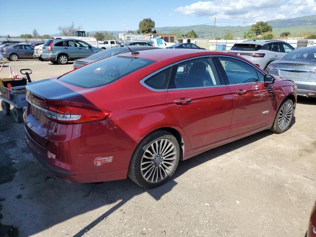 3FA6P0PUXHR277108 - 2017 FORD FUSION SE PHEV RED photo 3