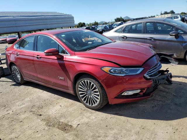 3FA6P0PUXHR277108 - 2017 FORD FUSION SE PHEV RED photo 4