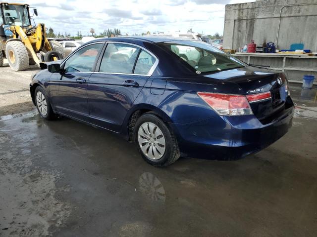 1HGCP2F33CA008650 - 2012 HONDA ACCORD LX BLUE photo 2