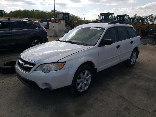 4S4BP61C487304415 - 2008 SUBARU OUTBACK 2.5I WHITE photo 1