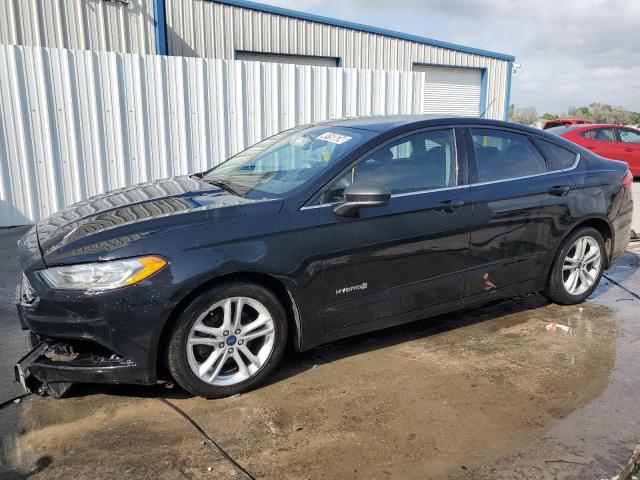 3FA6P0LU9JR135621 - 2018 FORD FUSION SE HYBRID BLACK photo 1