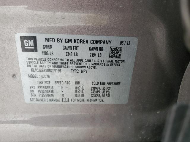 KL4CJBSB1DB209126 - 2013 BUICK ENCORE CONVENIENCE 棕色 照片 12