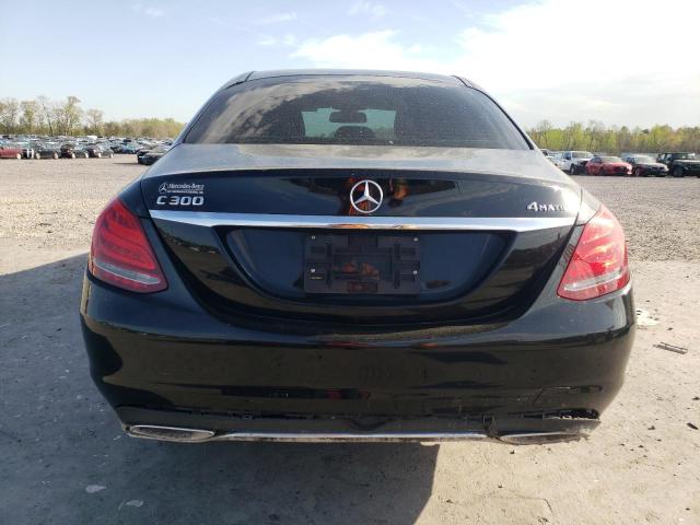 55SWF4KB4FU009274 - 2015 MERCEDES-BENZ C 300 4MATIC BLACK photo 6