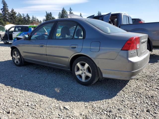 2HGES26845H548449 - 2005 HONDA CIVIC EX GRAY photo 2