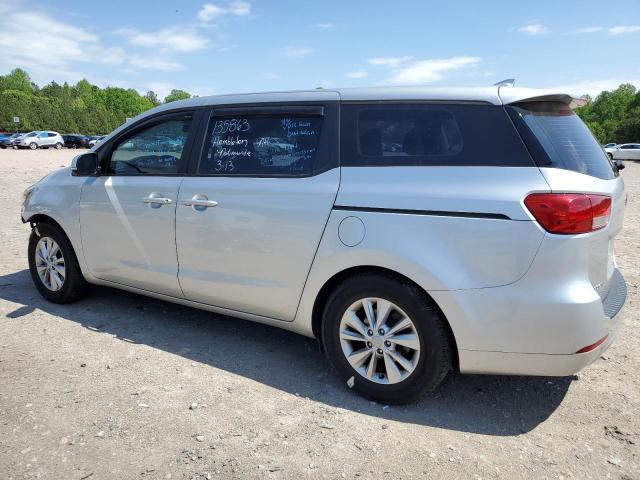 KNDMA5C19H6282888 - 2017 KIA SEDONA L SILVER photo 2