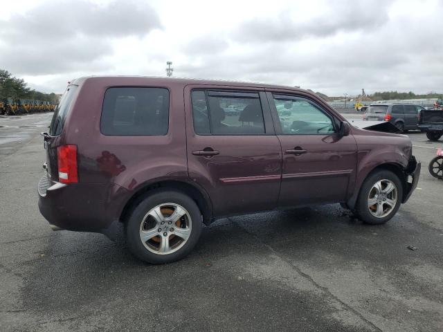 5FNYF4H53DB074707 - 2013 HONDA PILOT EXL BURGUNDY photo 3