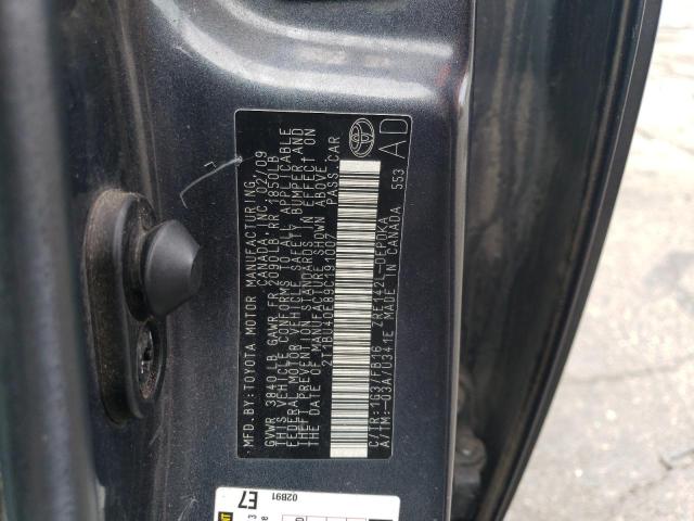2T1BU40E89C191007 - 2009 TOYOTA COROLLA BASE GRAY photo 13