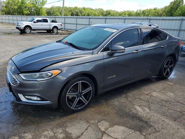 3FA6P0RU2JR181847 - 2018 FORD FUSION TITANIUM/PLATINUM HEV GRAY photo 1