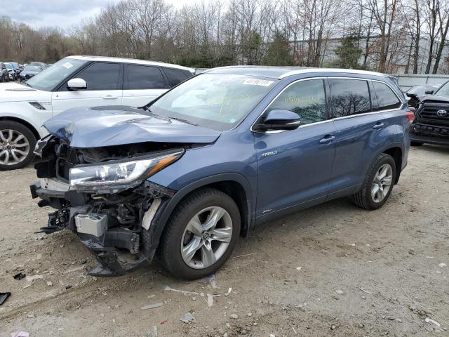 5TDDGRFH6HS025346 - 2017 TOYOTA HIGHLANDER HYBRID LIMITED BLUE photo 1