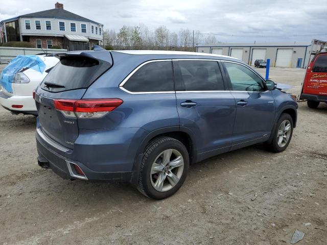 5TDDGRFH6HS025346 - 2017 TOYOTA HIGHLANDER HYBRID LIMITED BLUE photo 3