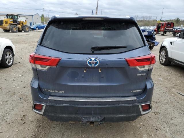 5TDDGRFH6HS025346 - 2017 TOYOTA HIGHLANDER HYBRID LIMITED BLUE photo 6