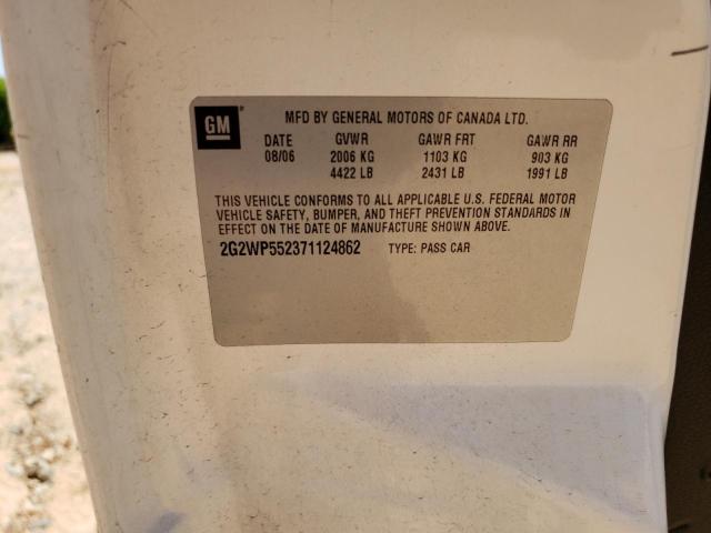 2G2WP552371124862 - 2007 PONTIAC GRAND PRIX 白色 照片 12