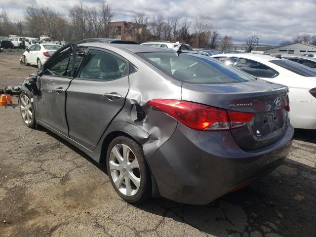 5NPDH4AE8DH184639 - 2013 HYUNDAI ELANTRA GLS GRAY photo 2