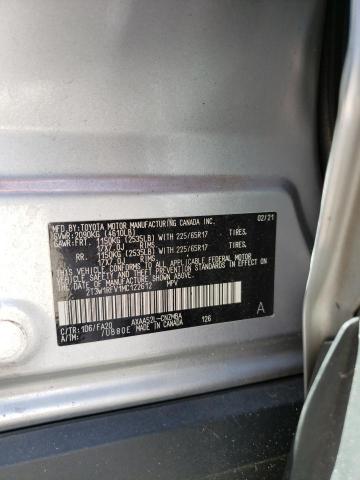 2T3W1RFV1MC122612 - 2021 TOYOTA RAV4 XLE SILVER photo 13