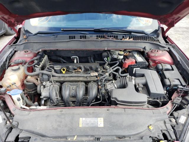 3FA6P0H75FR250761 - 2015 FORD FUSION SE RED photo 11