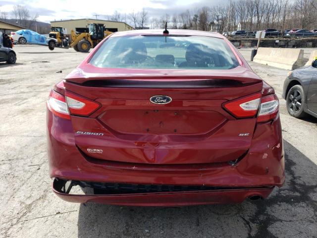 3FA6P0H75FR250761 - 2015 FORD FUSION SE RED photo 6