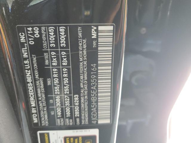 4JGDA5HB5EA359164 - 2014 MERCEDES-BENZ ML 350 4MATIC BLACK photo 13