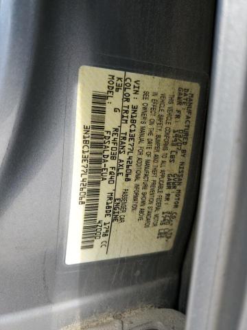 3N1BC13E77L426068 - 2007 NISSAN VERSA S GRAY photo 13