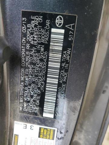 JTKJF5C7XD3064326 - 2013 TOYOTA SCION TC 石墨色 照片 12