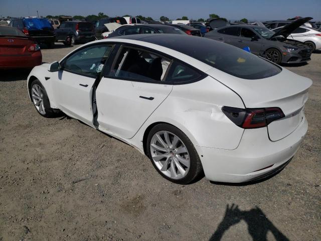 5YJ3E1EB5NF163556 - 2022 TESLA MODEL 3 WHITE photo 2