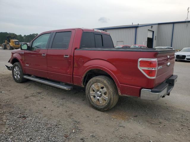 1FTFW1CT3DKE80534 - 2013 FORD F150 SUPERCREW RED photo 2