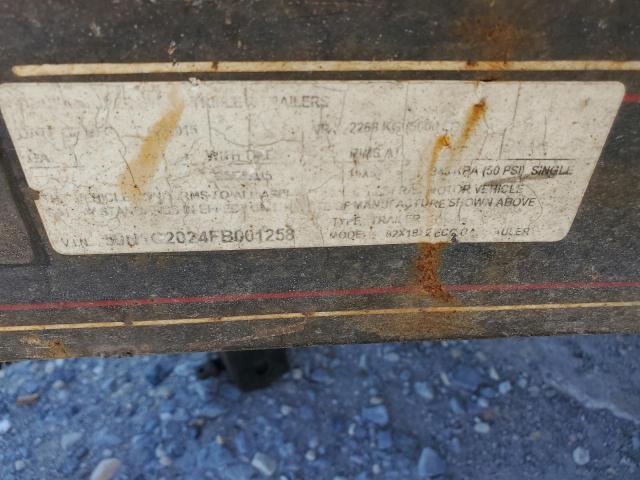 59N1C2024FB001258 - 2015 UTILITY TRAILER Սև լուսանկար 10