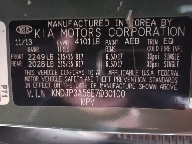 KNDJP3A56E7030100 - 2014 KIA SOUL + GREEN photo 13