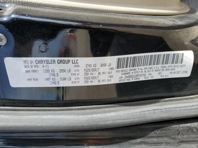 2A4RR8DG2BR703783 - 2011 CHRYSLER TOWN & COU TOURING L BLACK photo 14