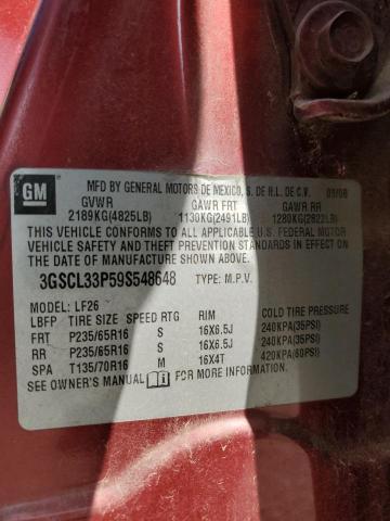 3GSCL33P59S548648 - 2009 SATURN VUE XE RED photo 12