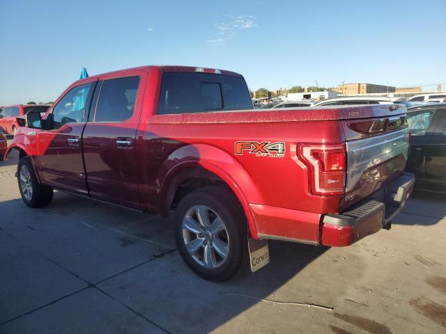 1FTEW1EG5FFD08562 - 2015 FORD F150 SUPERCREW RED photo 2