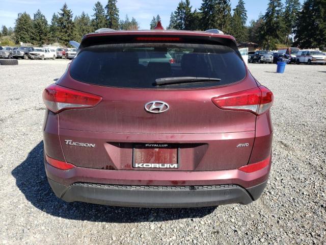 KM8J3CA45JU650673 - 2018 HYUNDAI TUCSON SEL RED photo 6