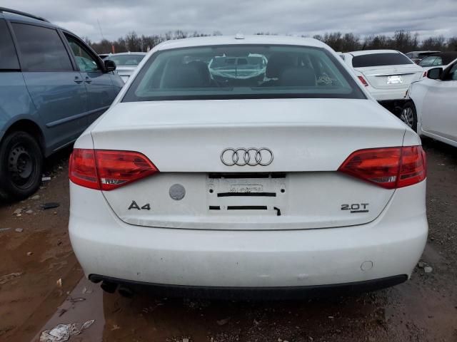 WAUBFAFL2BN047323 - 2011 AUDI A4 PREMIUM WHITE photo 6